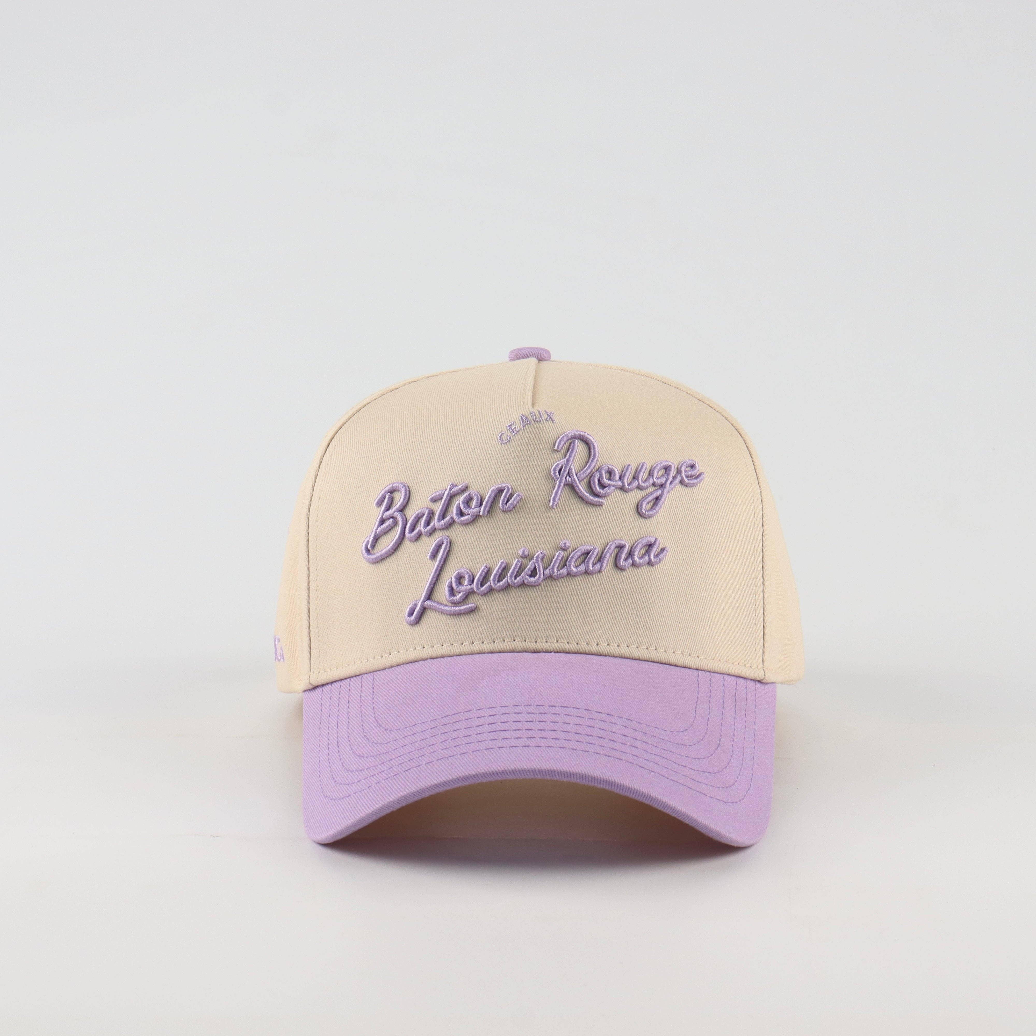 Beige Purple The "Baton Rouge" Script Hat for wholesale on Faire3