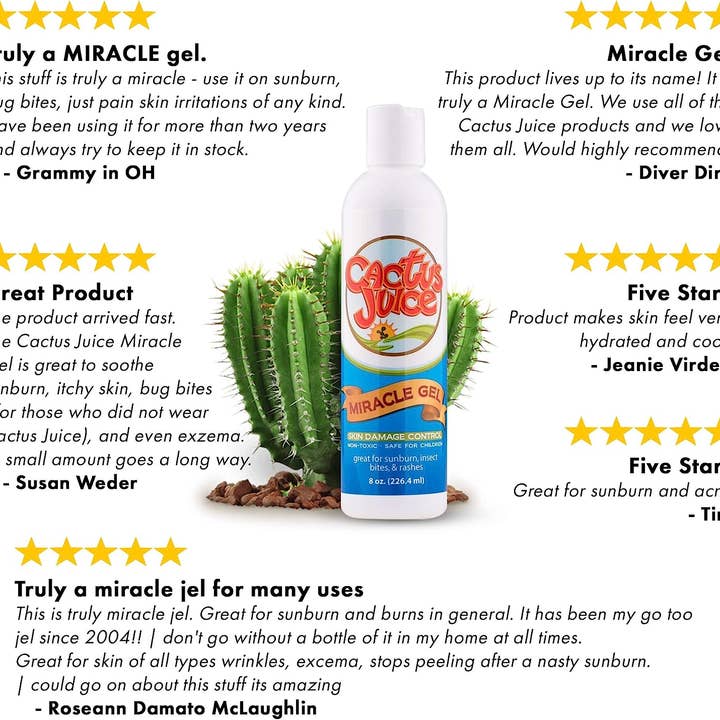 Cactus Juice – wholesale Healing salve/balm/cream – Cactus Juice Miracle Gel - Relief for Burns, Bites, Stings!5
