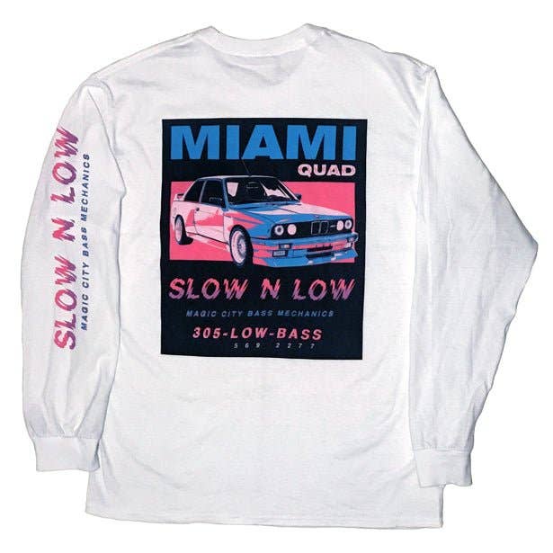 Miami Quad Long Sleeved Men's Steetwear Graphic Tee for wholesale by Supamade