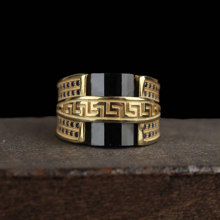 Ephesus Jewelry – wholesale Band/stacked ring – Index Finger Gold Ring Design for Man3