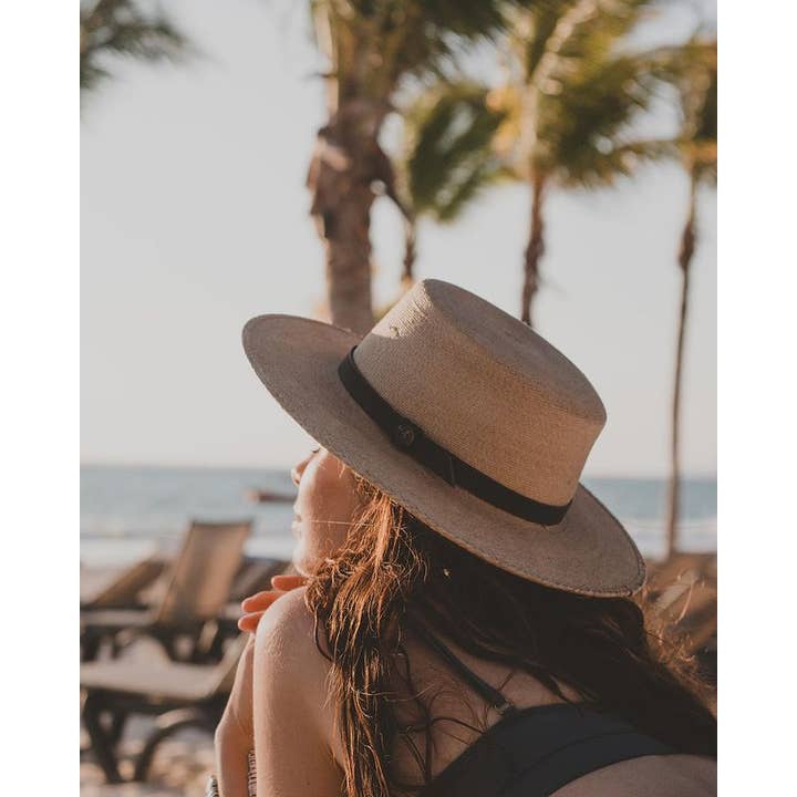 Fine Mexican Palm Straw Sun Hat - Style Cozumel for wholesale on Faire
