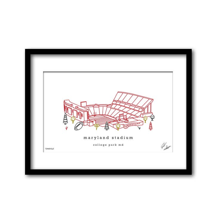 Maryland Stadium Wanddekor Maryland Art für den Großhandel von Townsville Art