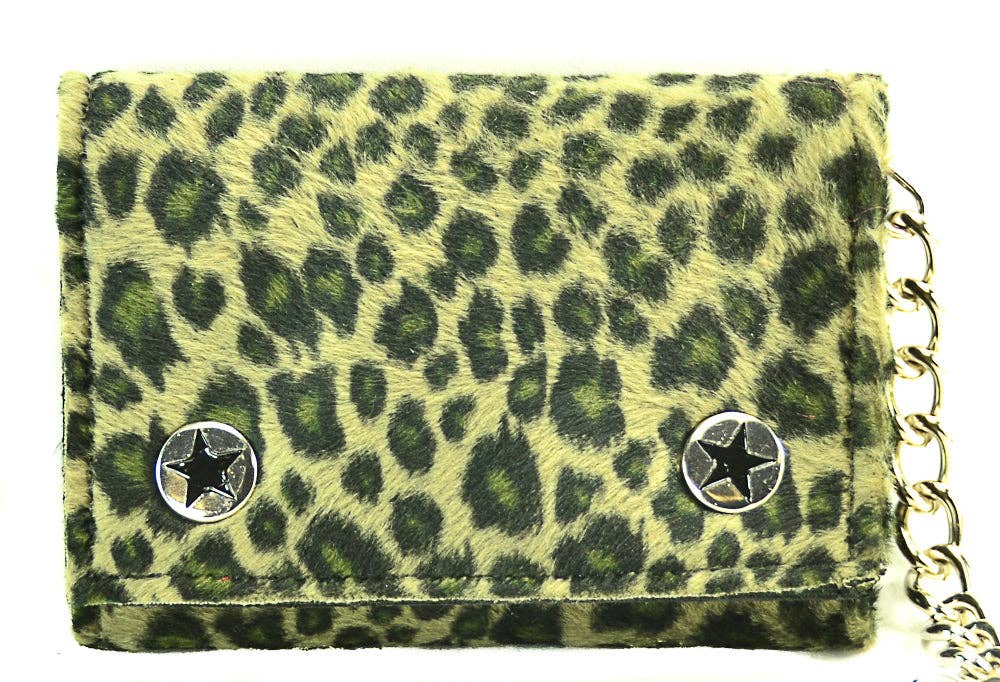 Funk Plus - Wholesale Wallet - Women's - WF-LEO   FUZZY LEOPARD WALLET GEUINE LEATHER INSIDE14