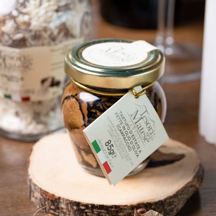 Tesori Del Matese - Wholesale Salsa - Sliced Black Truffle In Olive Oil - Carpaccio 1.59OZ / 45 gr8