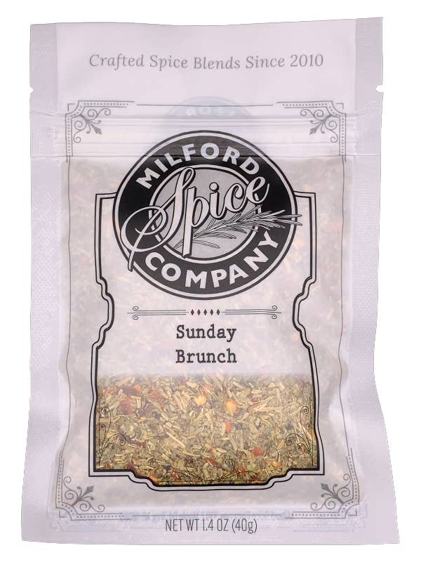 Brunch du dimanche - Pack de 10 prêt à l'emploi dans une boîte de présentation pour la vente par Milford Spice Company