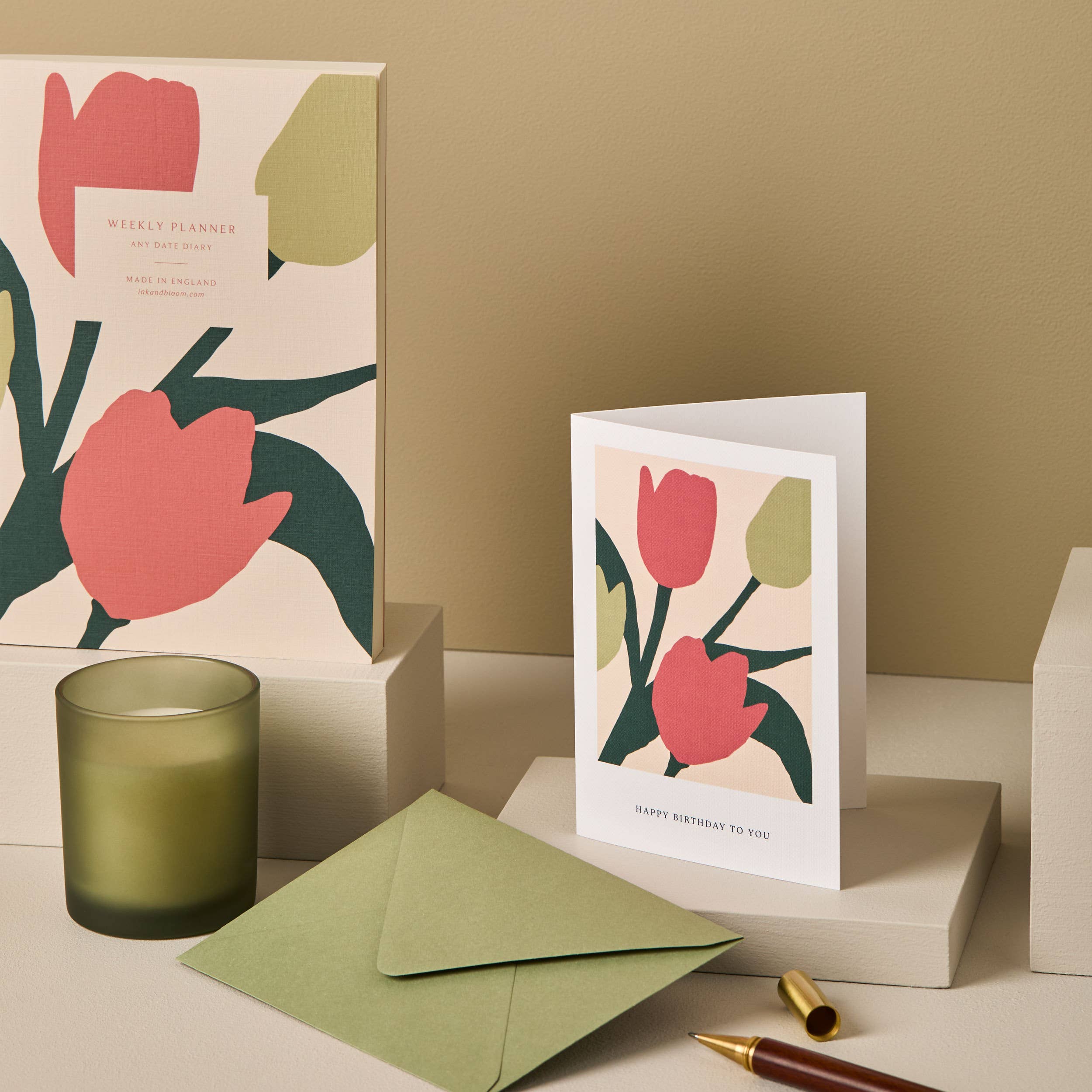 Ink & Bloom – wholesale Birthday card – Happy Birthday To You Tulips Floral Blooms Card4