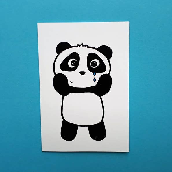 Traurige Panda-Karte für den Großhandel von Penguin Parade