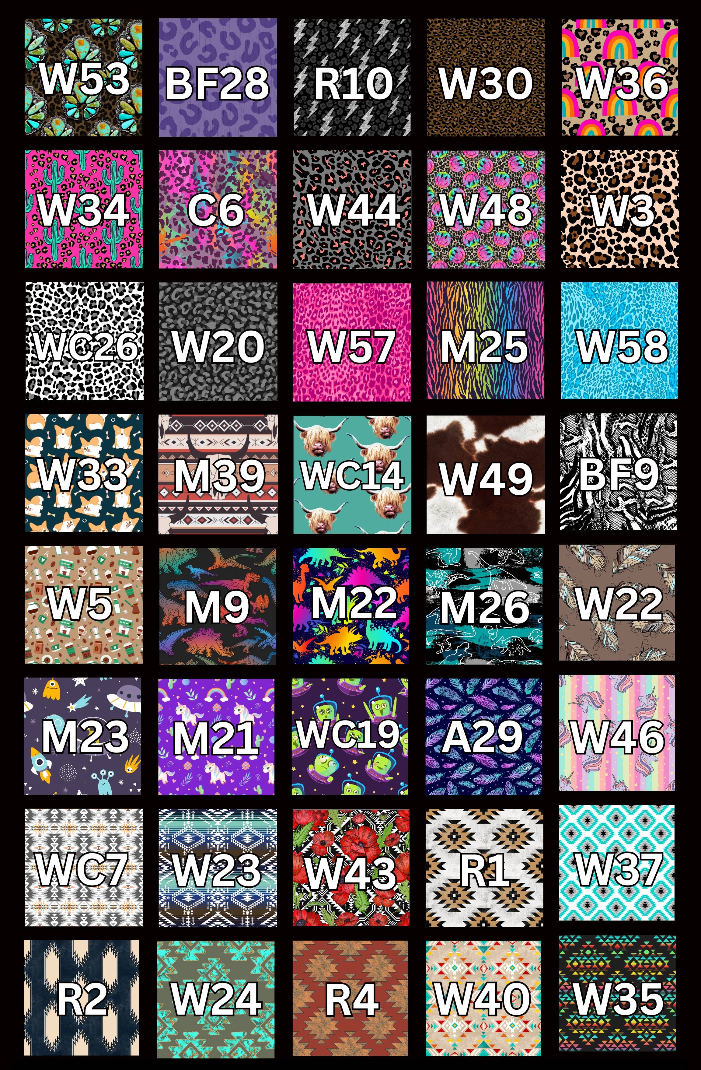 WhinneyWear - Wholesale Horse Conditioner/Grooming Aid - Cinch Sets - Pick Your Pattern2