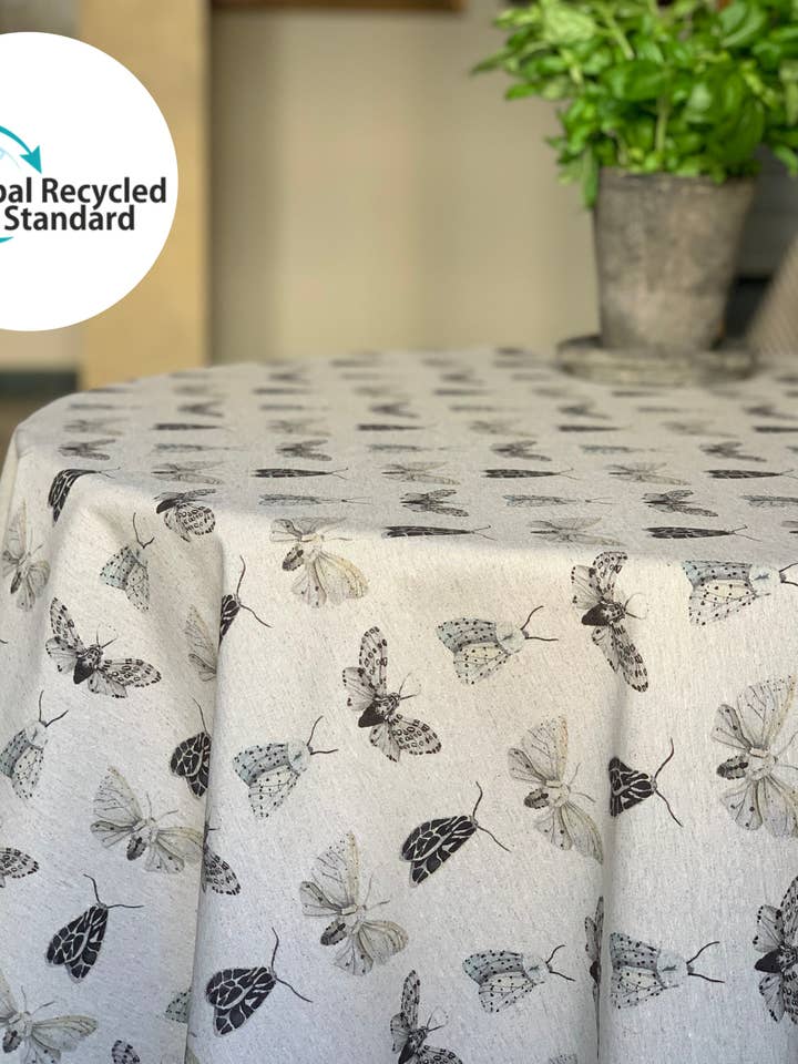Toalha de Mesa Redonda, Algodão Reciclado, Estampado | Asas Nord por atacado de Hortensias Home