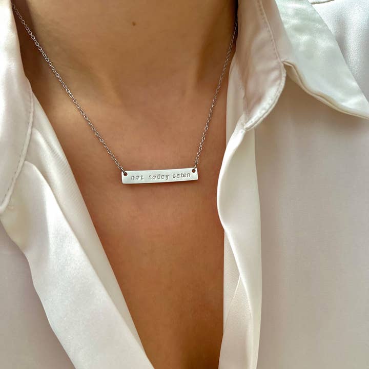 Rudies and Co - Wholesale Pendant/Charm Necklace - Not Today Satan Bar Necklace2