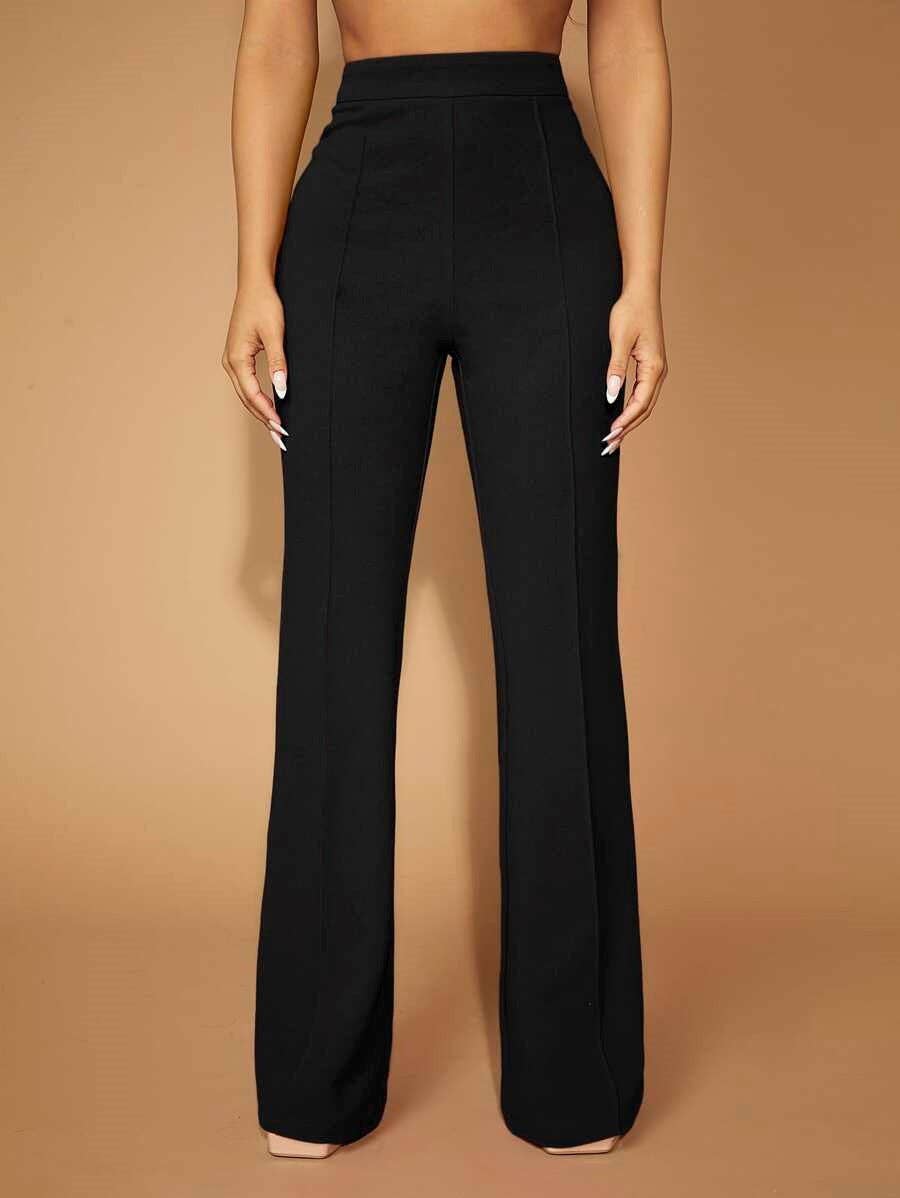 Suhkasana - Vente Pantalon – femme - Pantalon droit taille haute | Pantalon de travail pour femme0