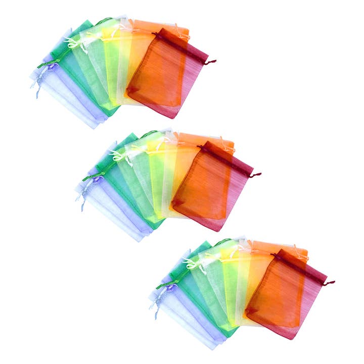 Mandala Crafts – wholesale Party favour bag/box – 200 Sheer Organza Bags for Wedding Party Favor Bags 4x6"1