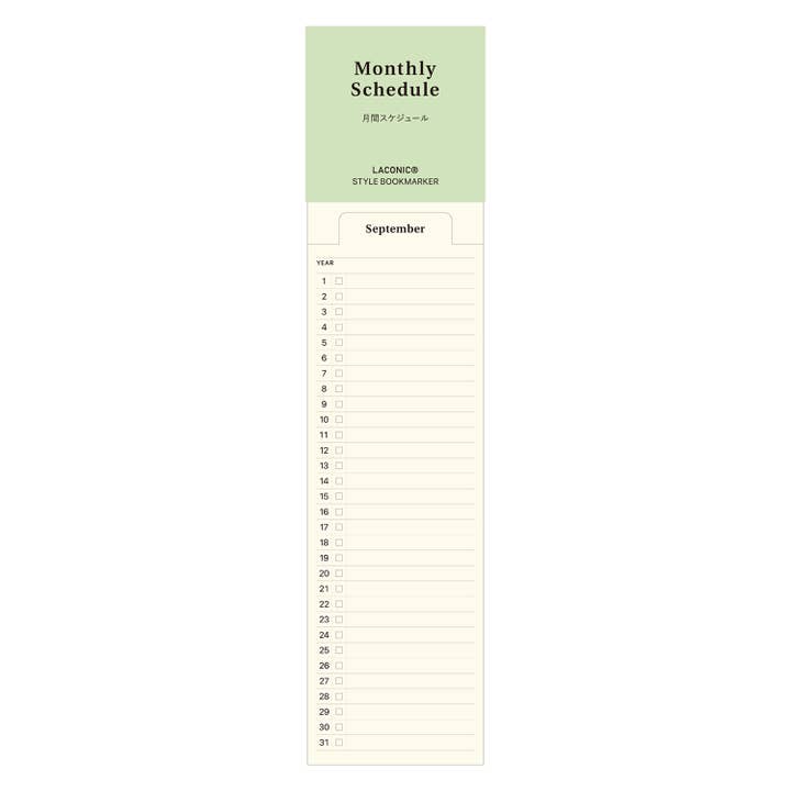 LACONIC STYLE BOOKMARKER MONTHLY for wholesale by JPT America