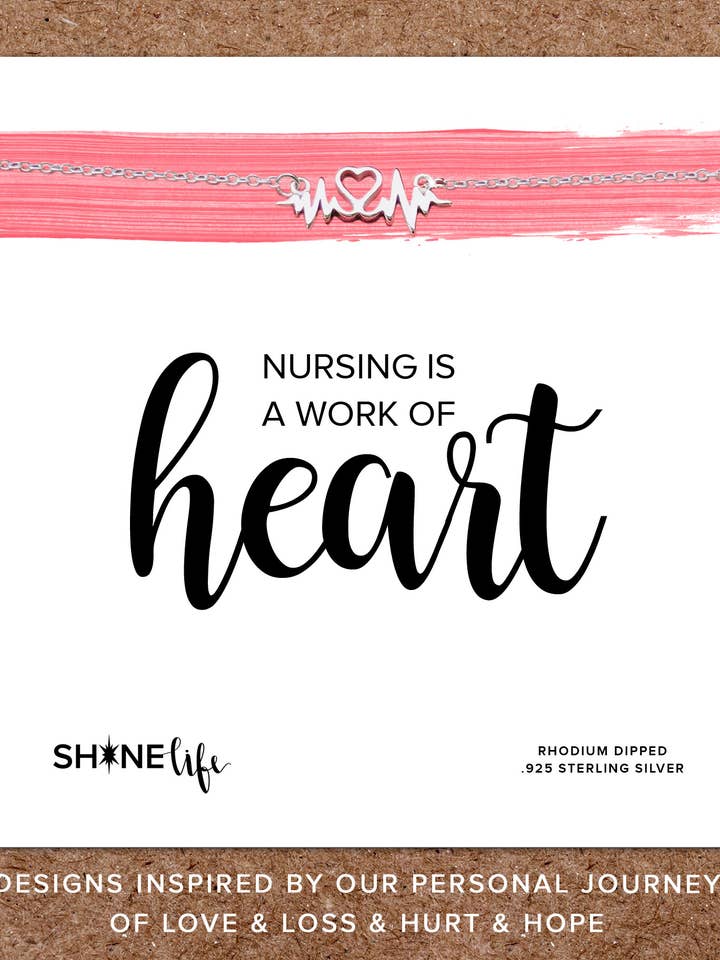 Nursing Heartbeat Necklace: Appreciation Nurse for wholesale by Shinelife