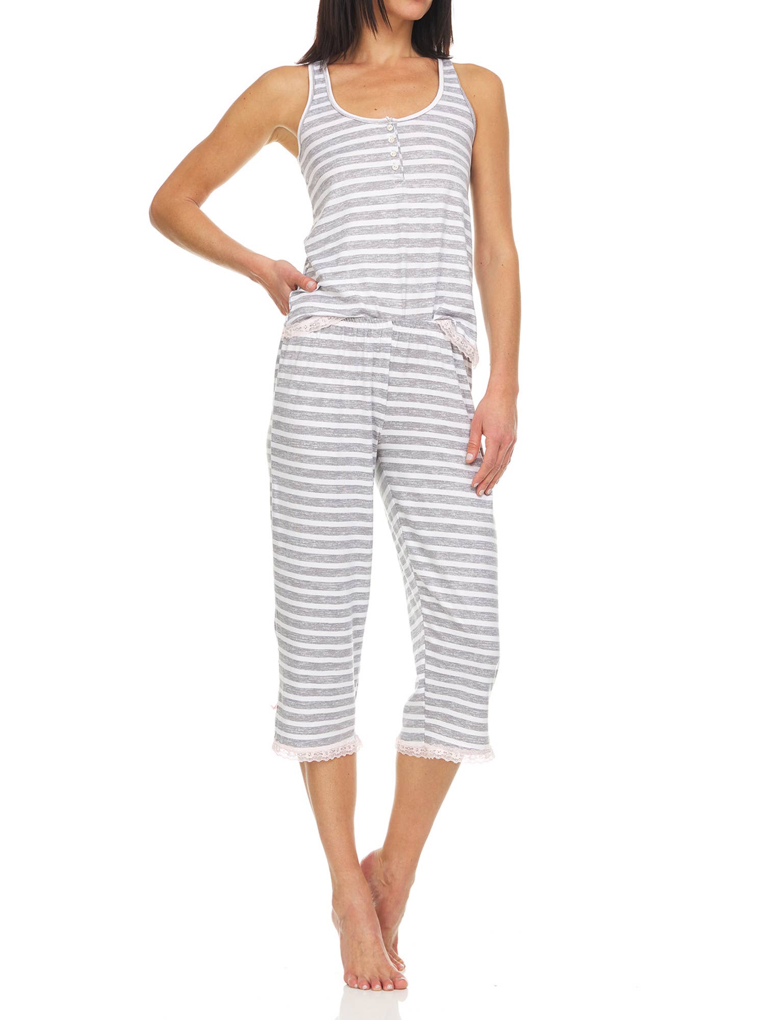 René Rofé - Wholesale Sleepwear Set - Women's - Even Sweeter Capri Pajama Set S8173