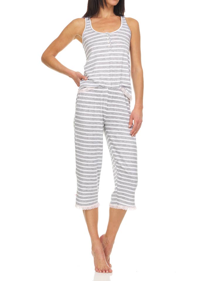 René Rofé - Wholesale Sleepwear Set - Women's - Even Sweeter Capri Pajama Set S8173