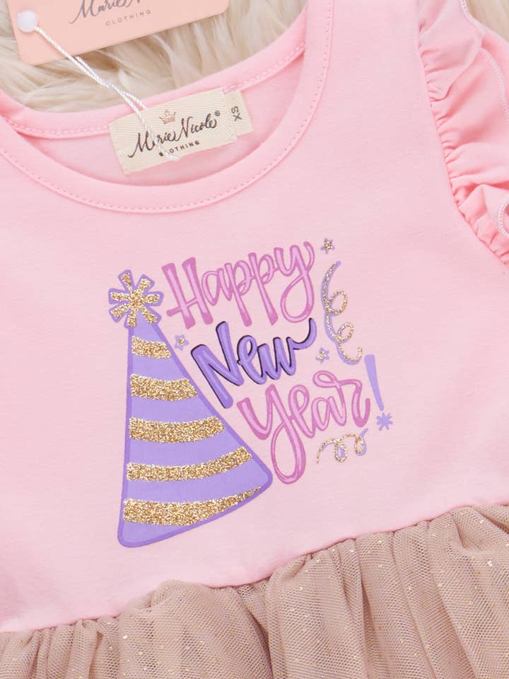 Marie Nicole Clothing - Wholesale Dress - Kids - "Happy New Year" Princess Tulle Dress1