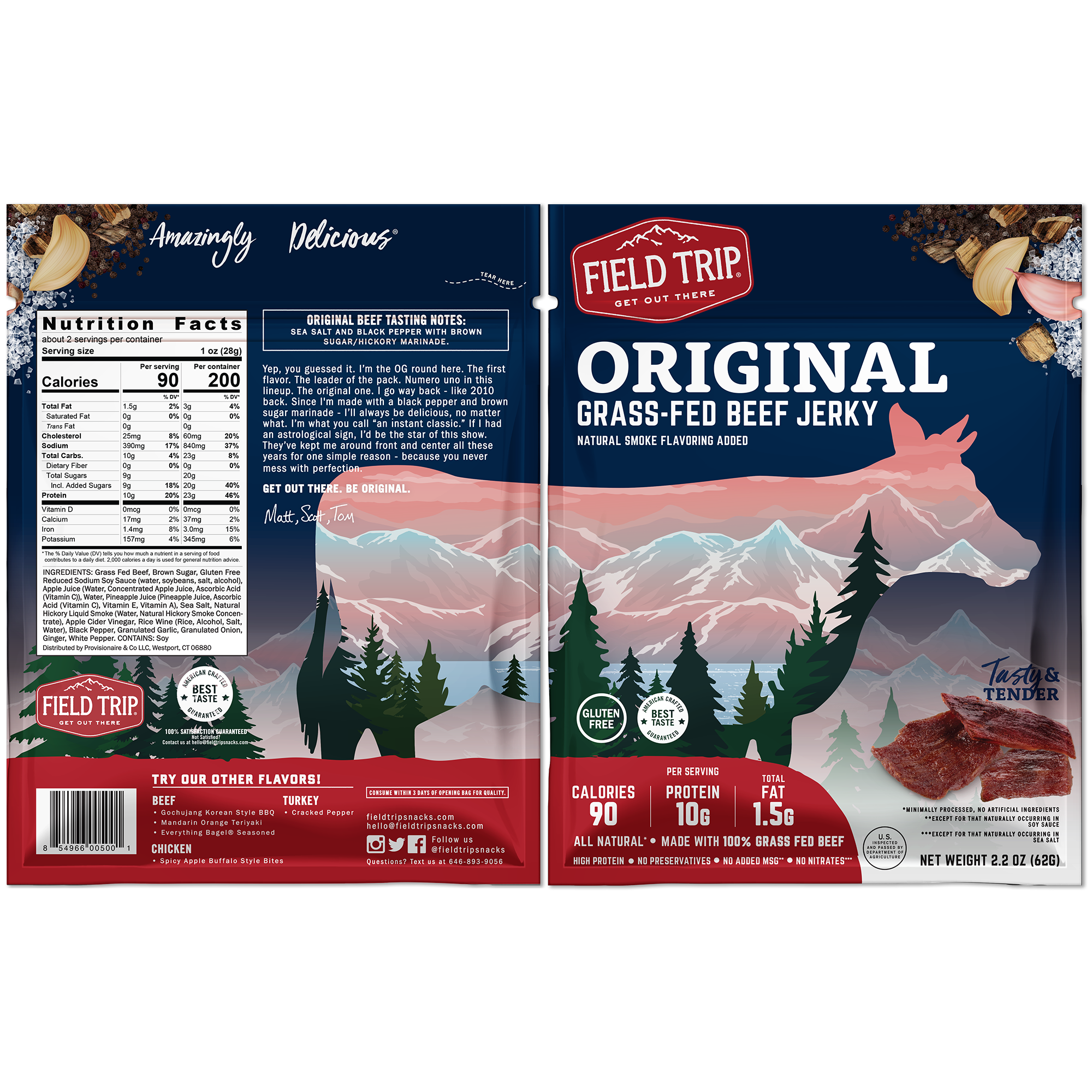 FIELD TRIP - Vente Viande séchée - Original Boeuf Jerky (2.2oz)1