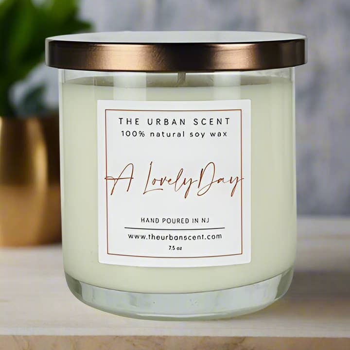A Lovely Day Soy Candle - 7.5 oz for wholesale by The Urban Scent - Scented Soy Candles & Wax Melts