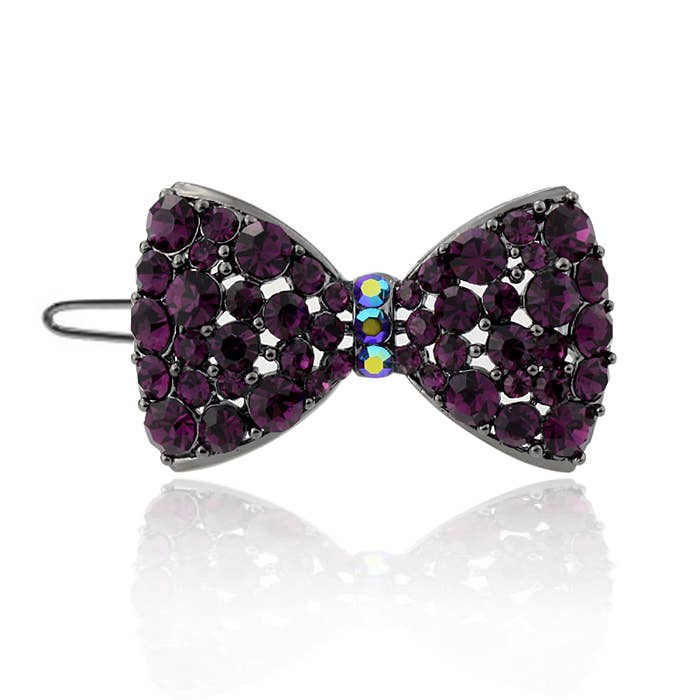 DoubleAccent – Großhandel Haarclip – Damen – Österreichische Strass-Kristallschleife kleine Haarspange