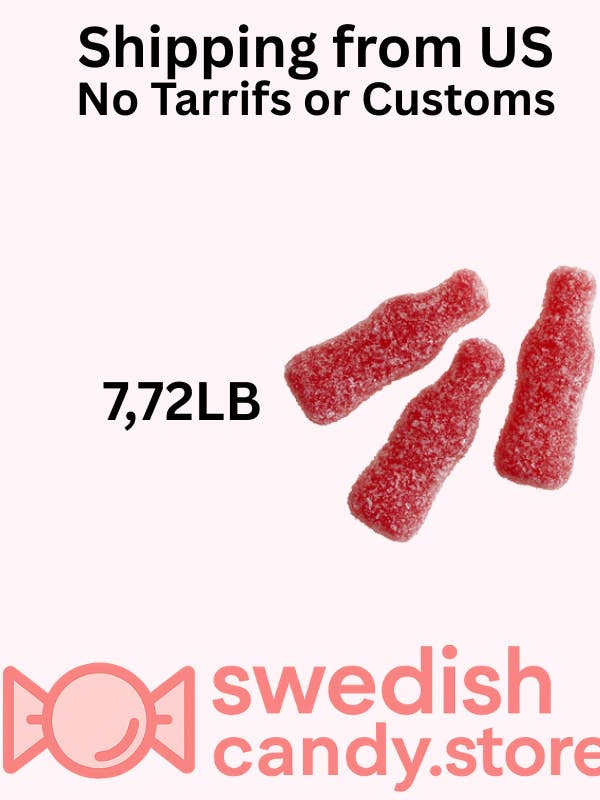 Shots de Framboesa Grahns/ Raspberry sour Shots 3,5kg Doces Suecos por atacado de Swedishcandy.store US