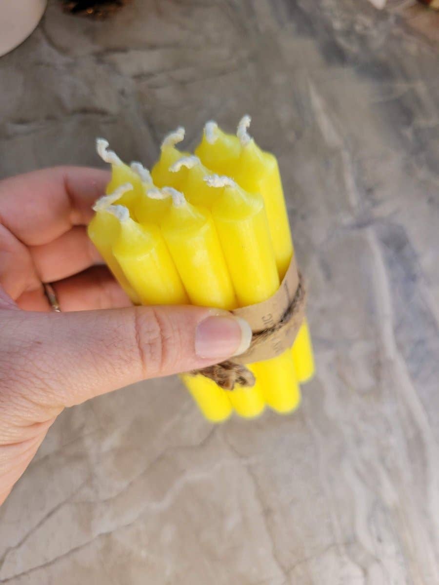 My Magic Place Shop - Wholesale Tapered Candle/Candlestick - Set of 10 mini Candles 4" chime unscented Home Decor3