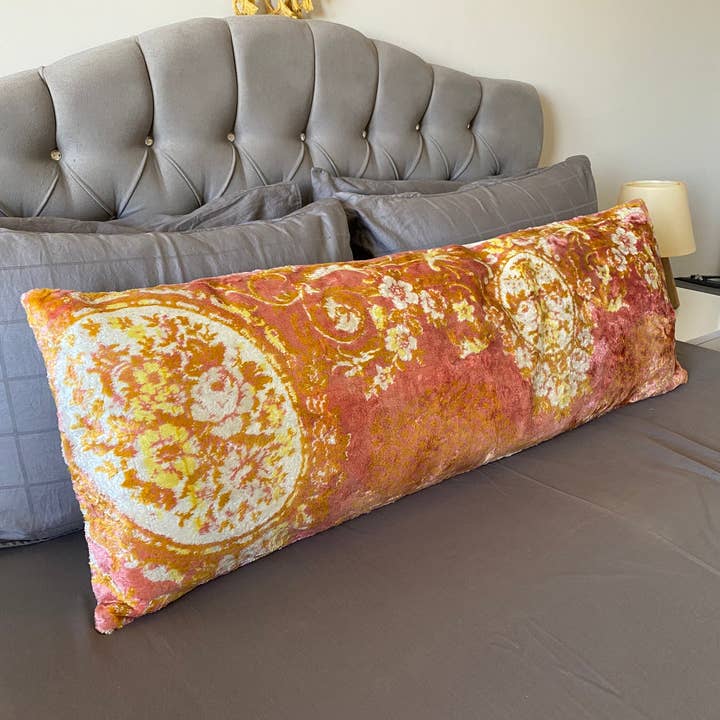 Rustic Remnents - Wholesale Throw Pillow Cover - Farmhouse Coral Velvet Pillow Case 16X48 Punch Throw Pillow