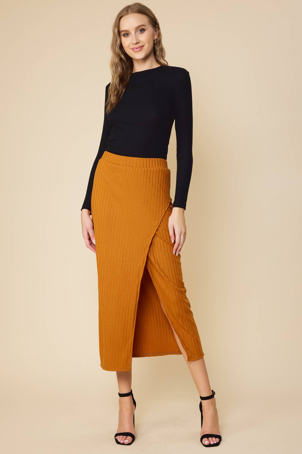 FSL Apparel - Wholesale Skirt - Women's - SS8032 - RIBBED WARP MIDI SEXY SKIRT10