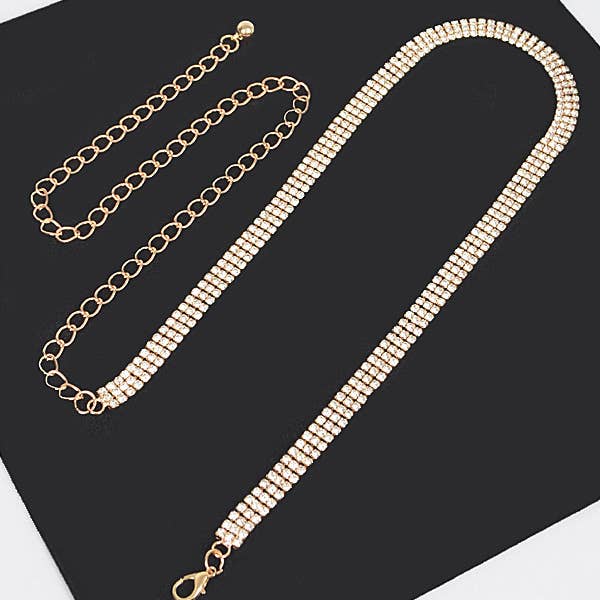 Shop Neighbors - Wholesale Belt – Women's - Rhinestone Plus Size Chain Belt2