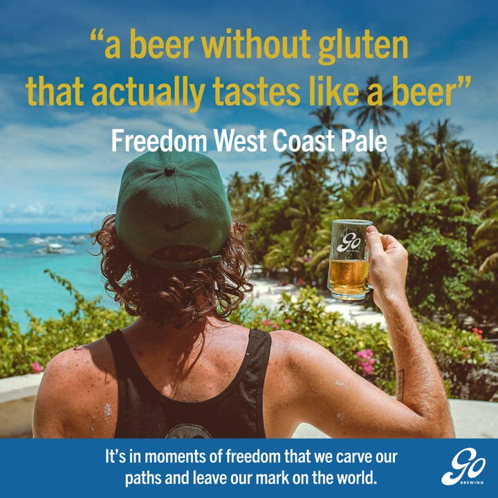Go Brewing - Wholesale Non-Alcoholic Beer - Go Brewing Freedom West Coast Pale - No Gluten - 24 Pack