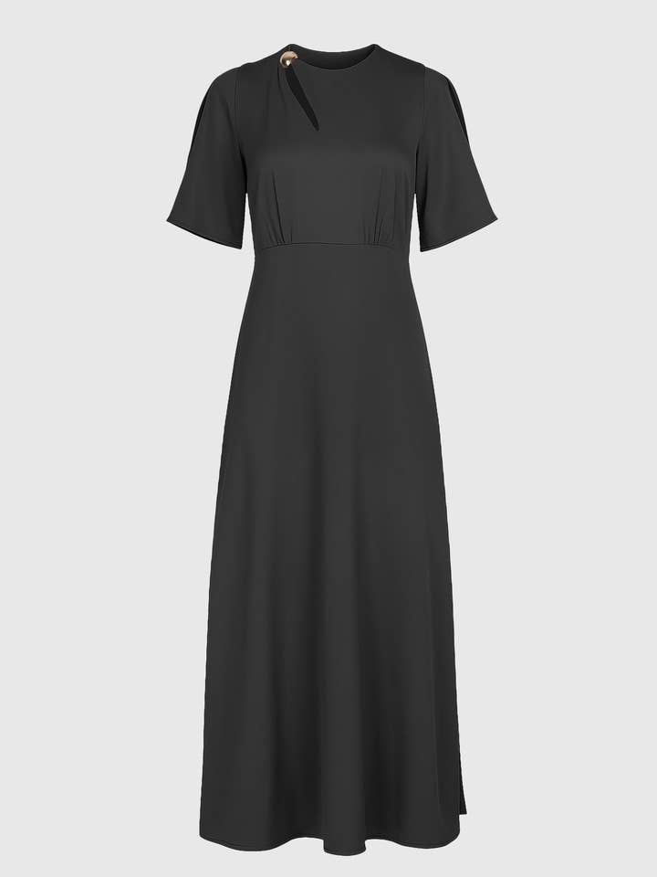 An'ge - Wholesale Dress - Women's - MAELSA LONG DRESS carbon0