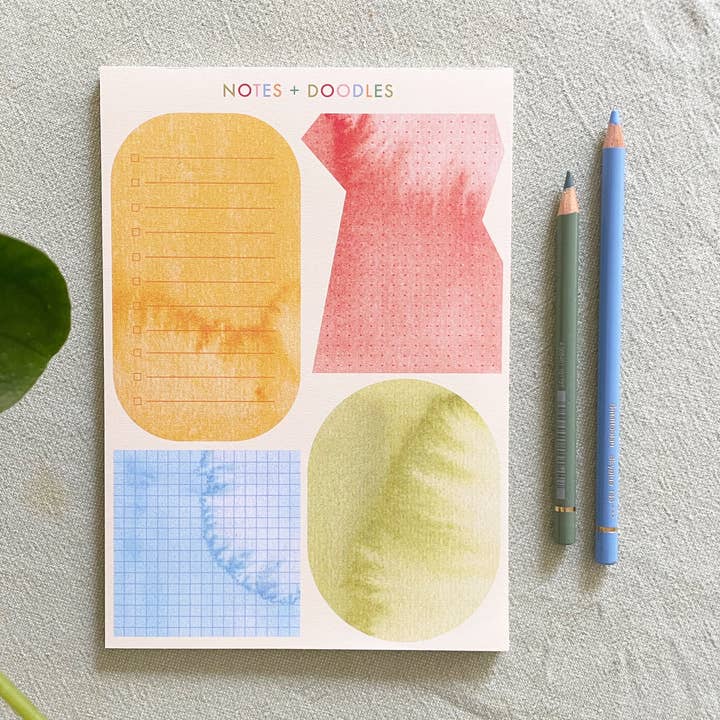 Taccuino, formato DIN A5, nel design a blocchi di colore per la vendita all'ingrosso da parte di Hannahs Firlefanz