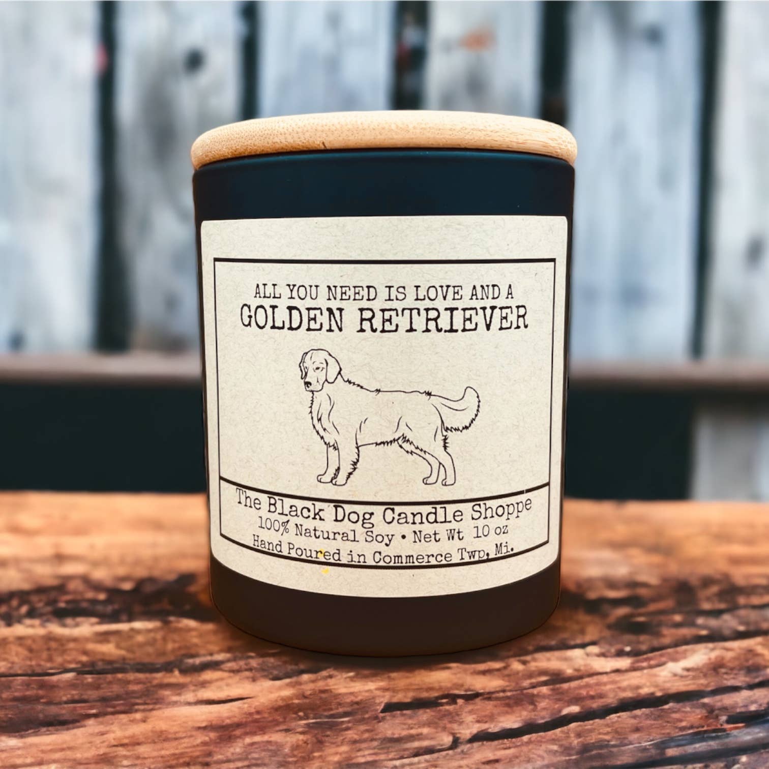The Black Dog Candle Shoppe - Wholesale Jar/Filled Candle - Golden Retriever Dog Breed Candle3