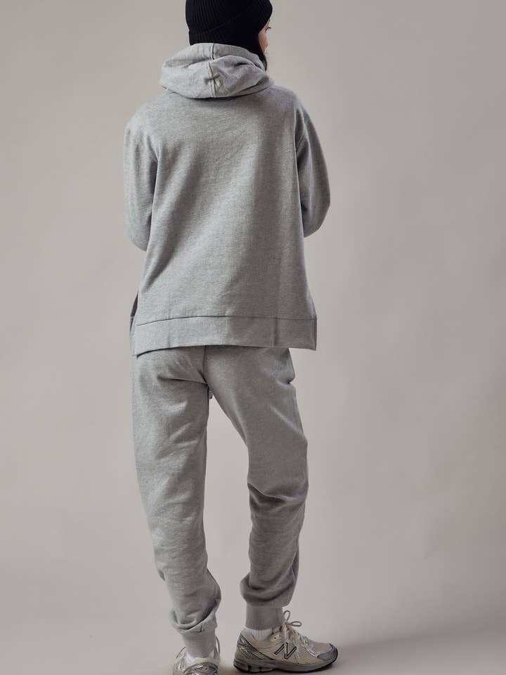 Ecru Hooded Sweatshirt with Side Slits for wholesale on Faire15