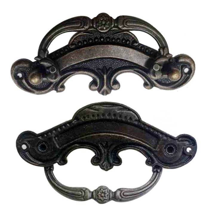 Ledsone – wholesale Knob/pull – 5 Pack Black Cast Iron Rustic Door Pull Handle2