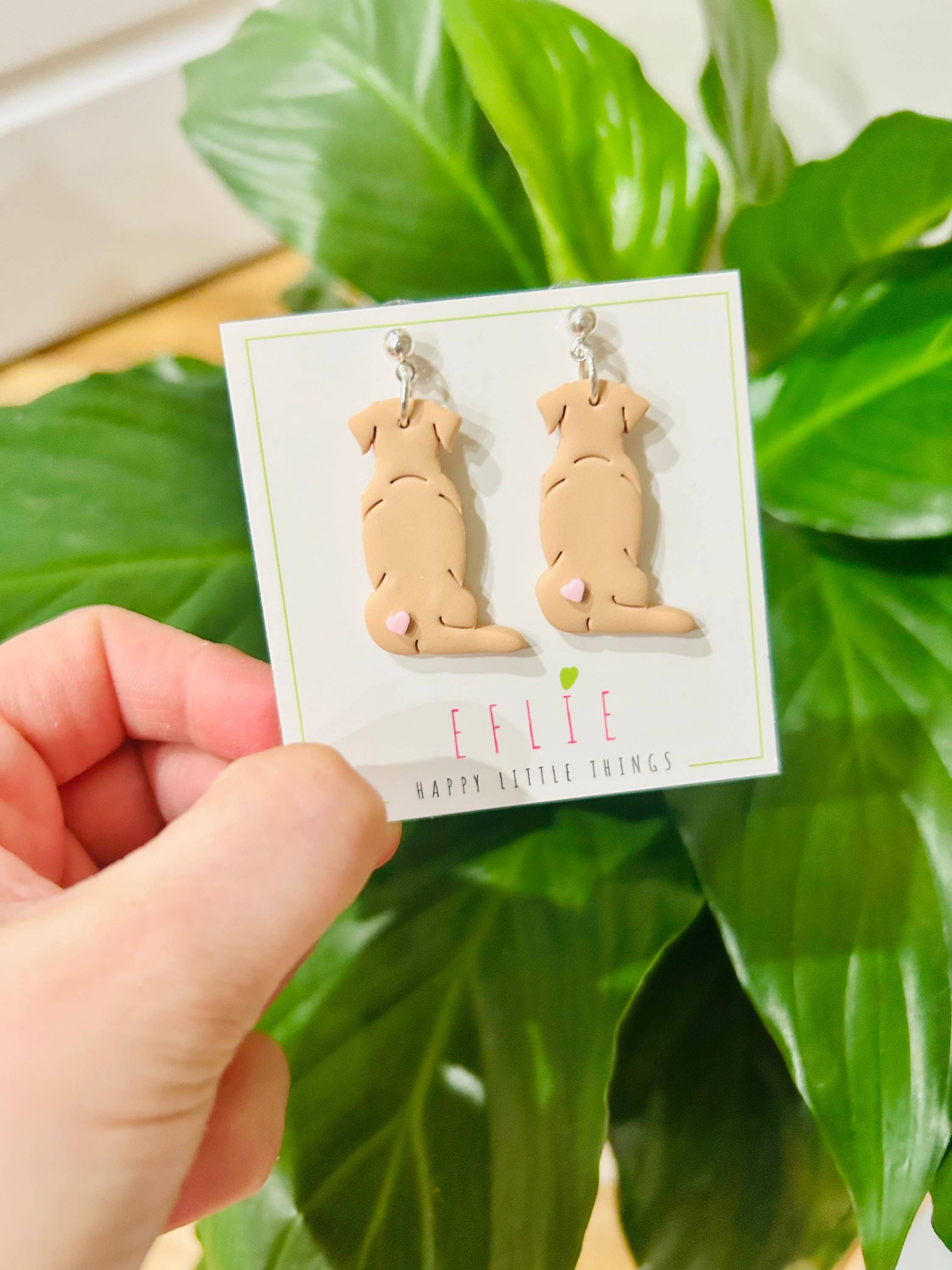 Eflie - Wholesale Dangle Earrings - Handmade Dog Love Clay Dangle Earrings for Dog Lovers1