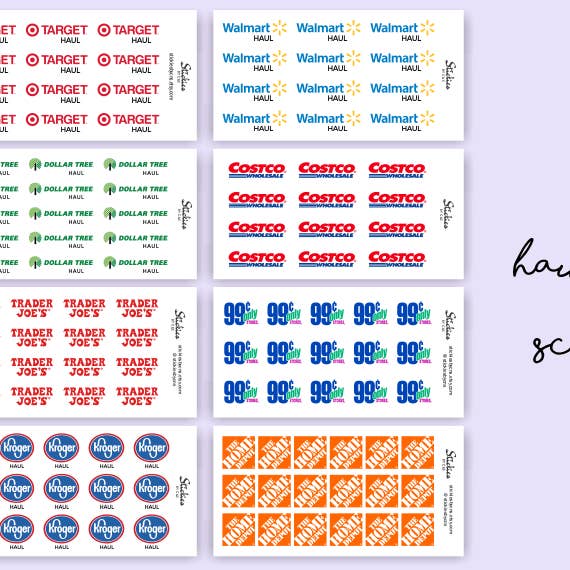 Autocollants de transport d'épicerie pour la vente par Stickies by C&S