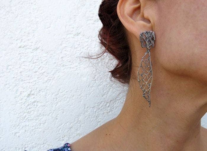 Kimya Joyas - Wholesale Dangle Earrings - Natural Pattern Long Earrings1