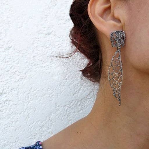 Kimya Joyas - Wholesale Dangle Earrings - Natural Pattern Long Earrings1