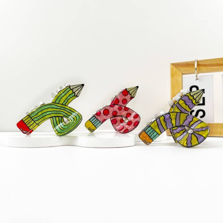 mildstyles - Wholesale Hair Clip - Women's - Colored Pencil Geometric Hair Claw Clip6