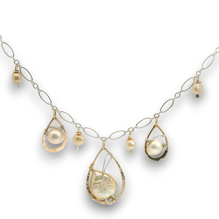 Pearl Constellation Necklace 85012N for wholesale by Art by any Means Jewelry