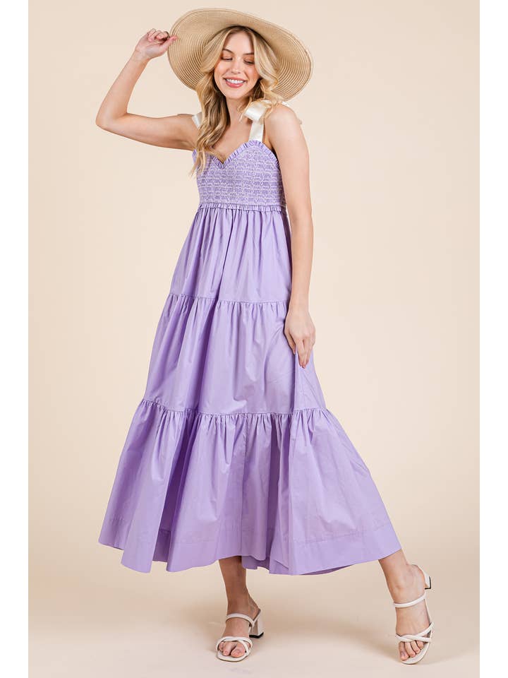 GeeGee x Lovelo - Vendita all'ingrosso Vestito - Donna - Abito midi plissettato a balze taglie comode, MD51552PL19