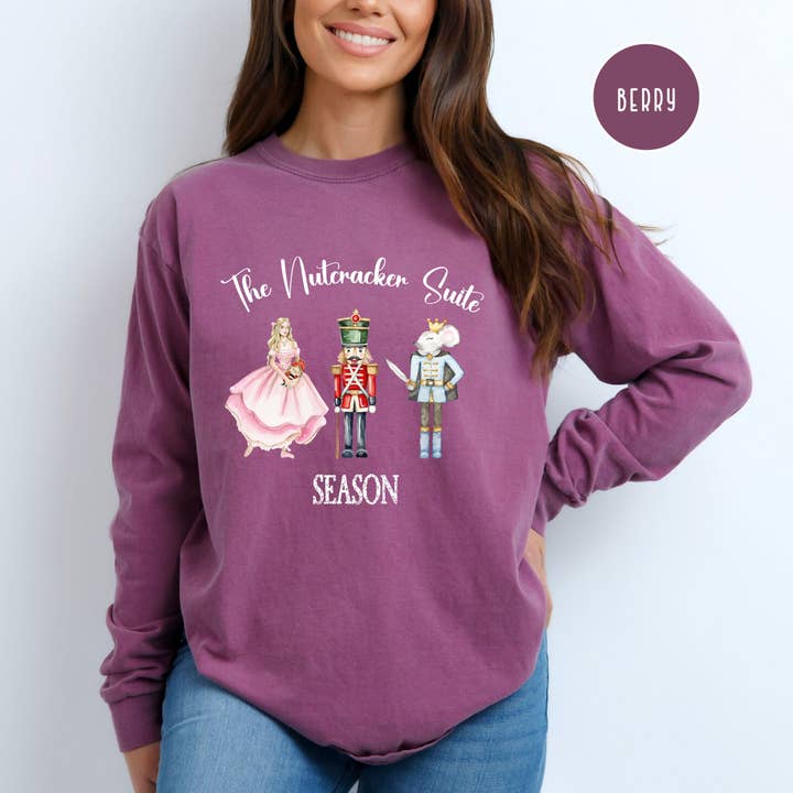 Nutcracker Suite Season Ballet Gift Comfort Colors® Long Sleeve Tee for wholesale by CindyL Boutique