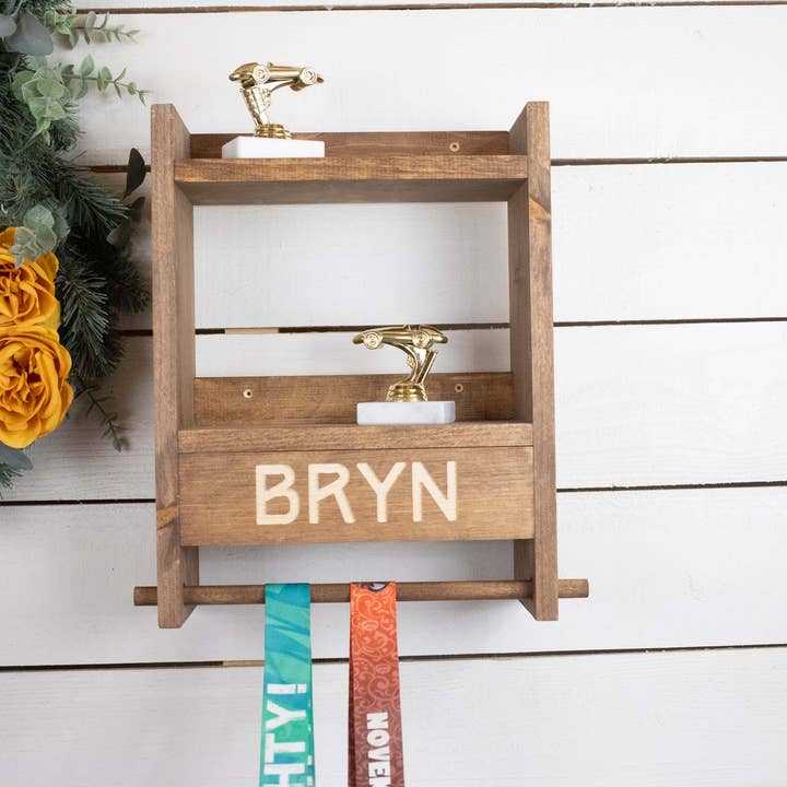 Wall Mounted Entryway Shelf with Coat Hooks for wholesale by The McGarvey Workshop