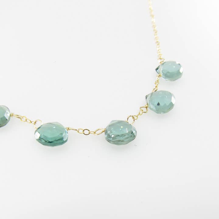 Collier 5 gouttes en indicolite pour la vente par J. Mills Studio