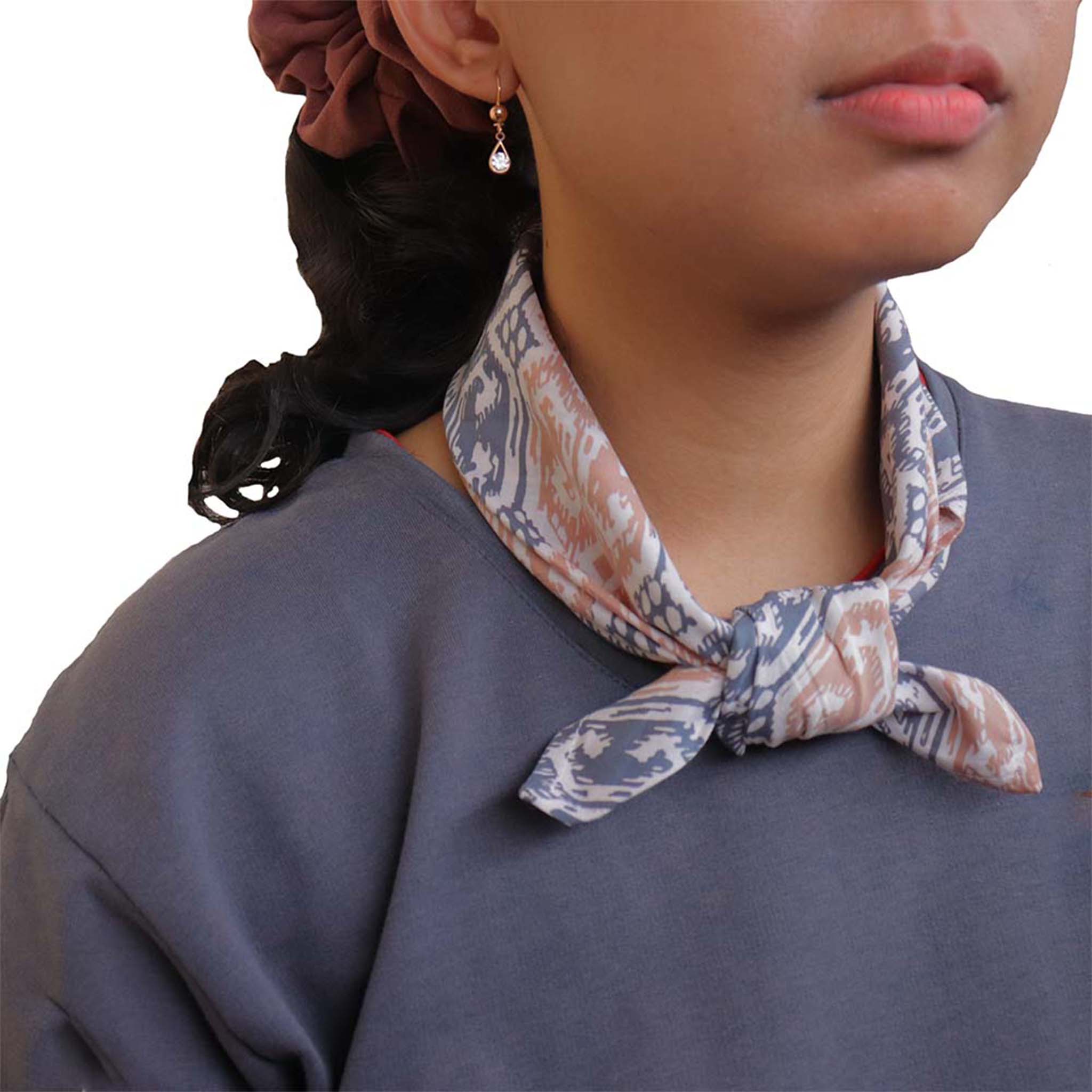 Kasih Co-op - Wholesale Bandana - Uniseks - Handgeverfde batikbandana blauw geel 100% katoen met de hand gestempeld10