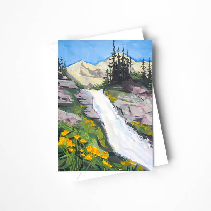 Kaley Alie Art – Cartão de saudação diária por atacado – Cartão de saudação Ribbon Falls