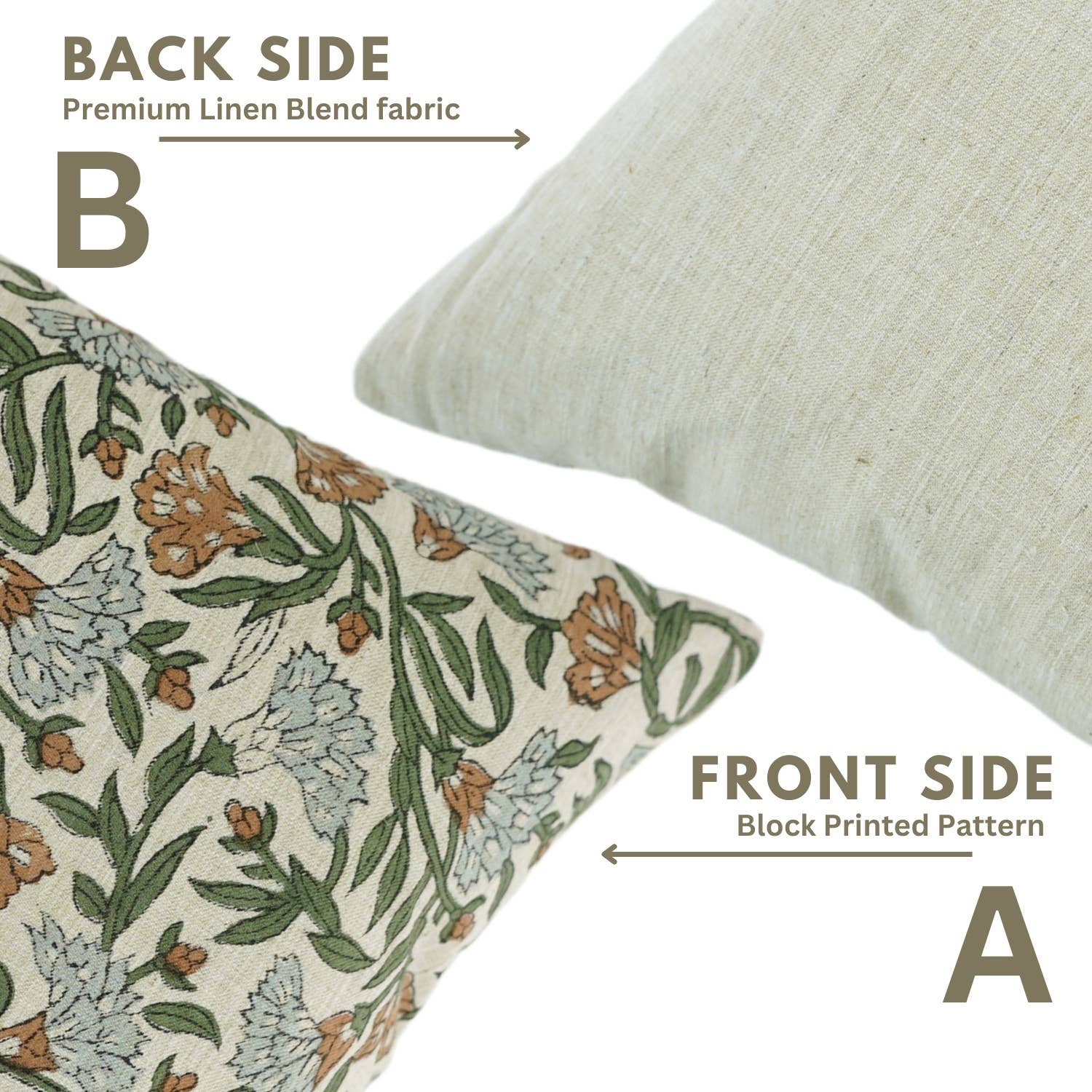 Fabdivine – Engroshandel Pyntepudebetræk – Kunstnerisk Blok Hørblanding Pudebetræk - Tornede Stængler6