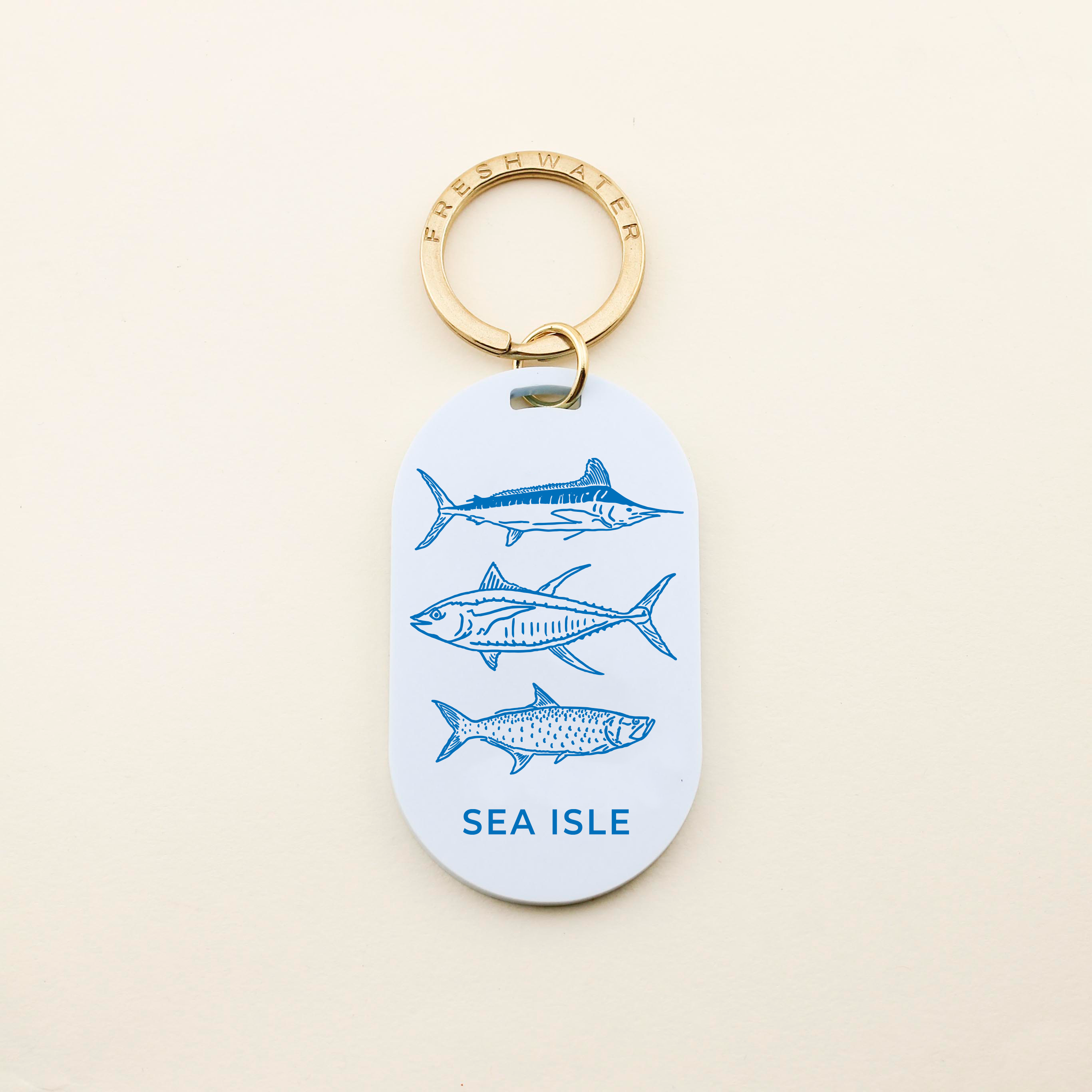 Freshwater Curated Goods - Wholesale Keychain – Unisex - Custom Town Saltwater Fish Pill Keychain0