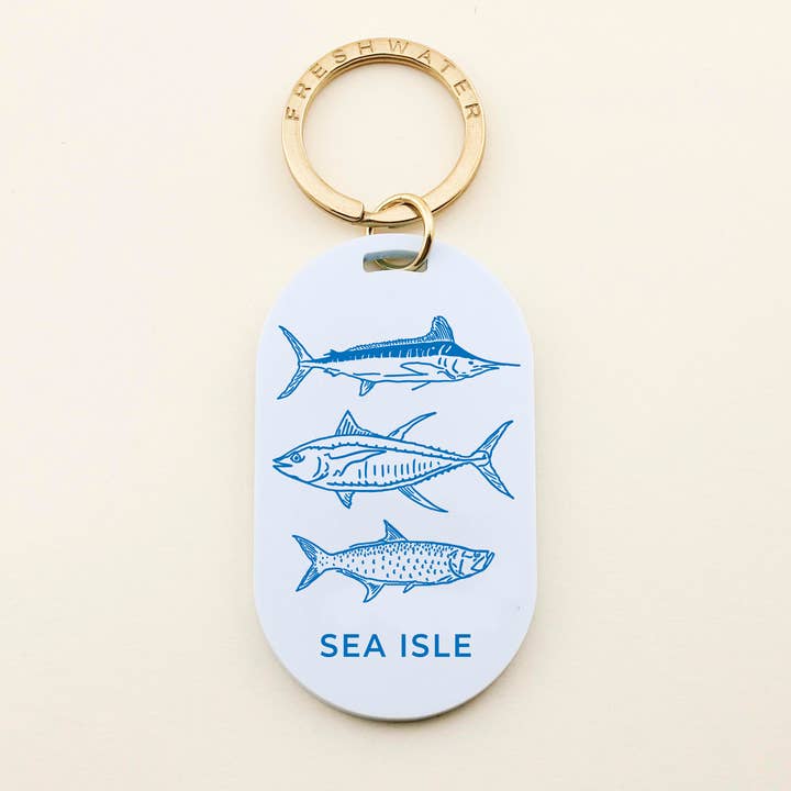 Freshwater Curated Goods - Wholesale Keychain – Unisex - Custom Town Saltwater Fish Pill Keychain0